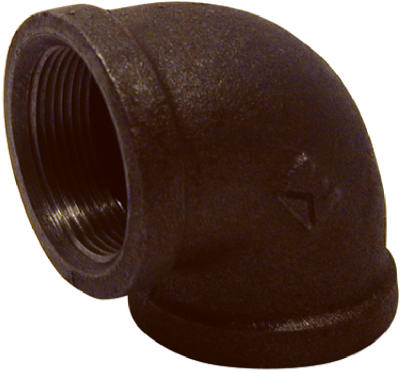 BK Products, BK Products 1/4 in. FPT x 1/4 in. Dia. FPT Black Malleable Iron Elbow