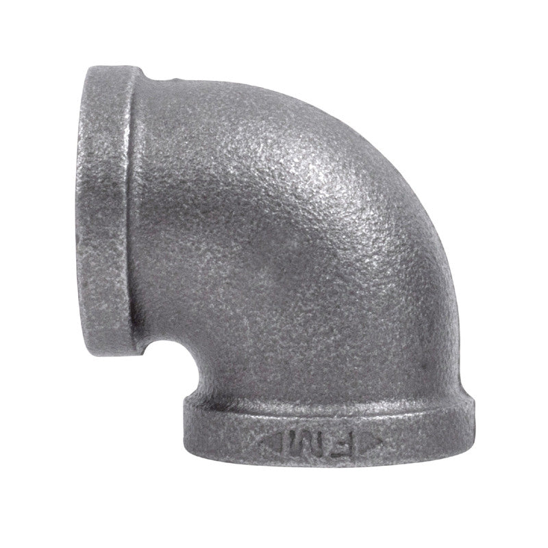 BK Products, BK Products 1/4 in. FPT x 1/4 in. Dia. FPT Black Malleable Iron Elbow