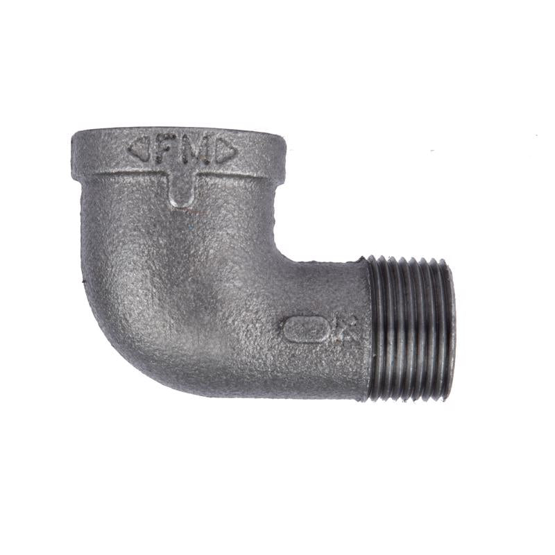 B&K, BK Products 1/8 in. FPT x 1/8 in. Dia. MPT Black Malleable Iron Street Elbow