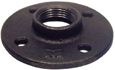 BK Products, BK Products 3/4 in. FPT Black Malleable Iron Floor Flange (Pack of 5)