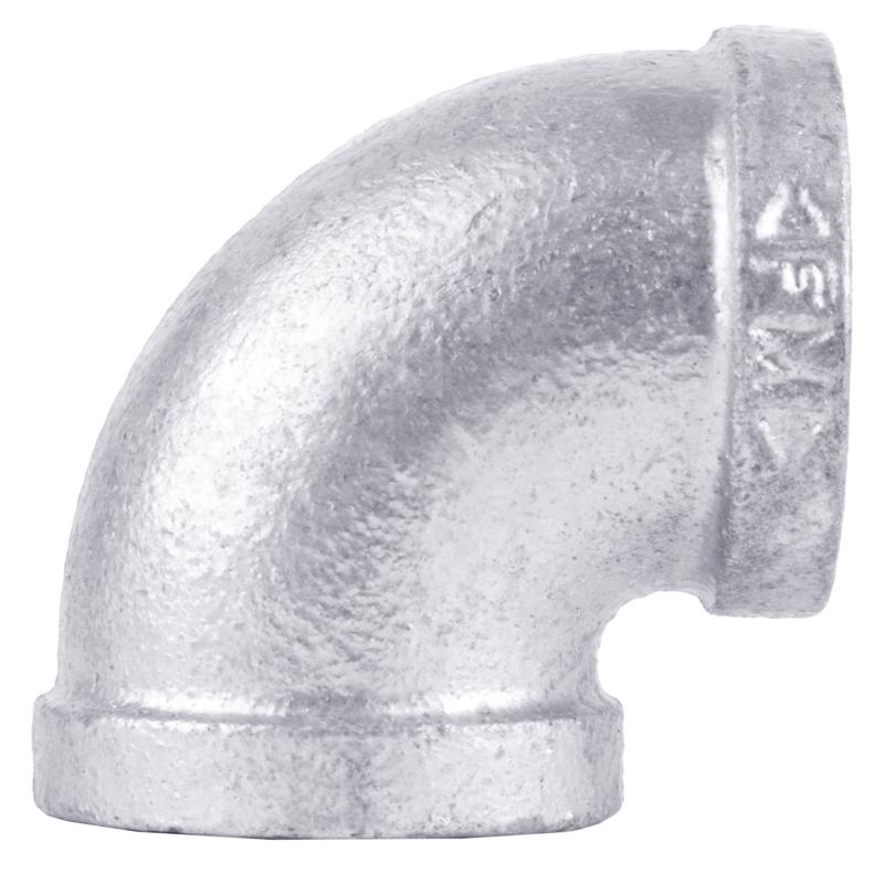 ACE TRADING - STZ INDUSTRIES 1, BK Products 3/8 in. FPT x 3/8 in. Dia. FPT Galvanized Malleable Iron Elbow (Pack of 5)