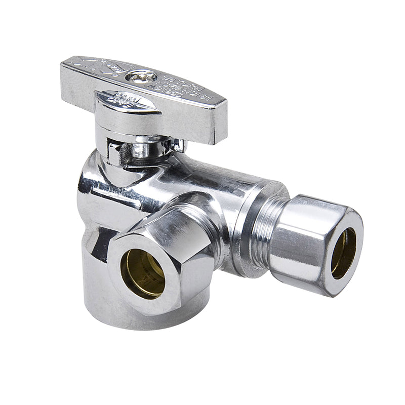 MUELLER STREAMLINE COMPANY, BK Products ProLine 1/2 in. FIP X 3/8 in. Compression Brass Angle Stop Valve