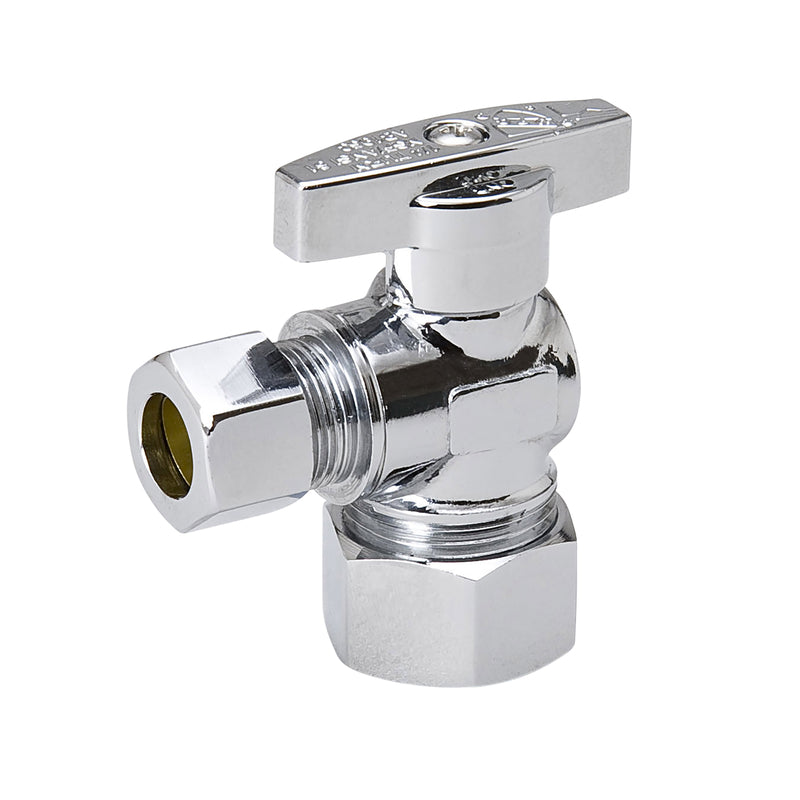MUELLER STREAMLINE COMPANY, BK Products ProLine 1/2 in. FIP X 3/8 in. Compression Brass Angle Stop Valve