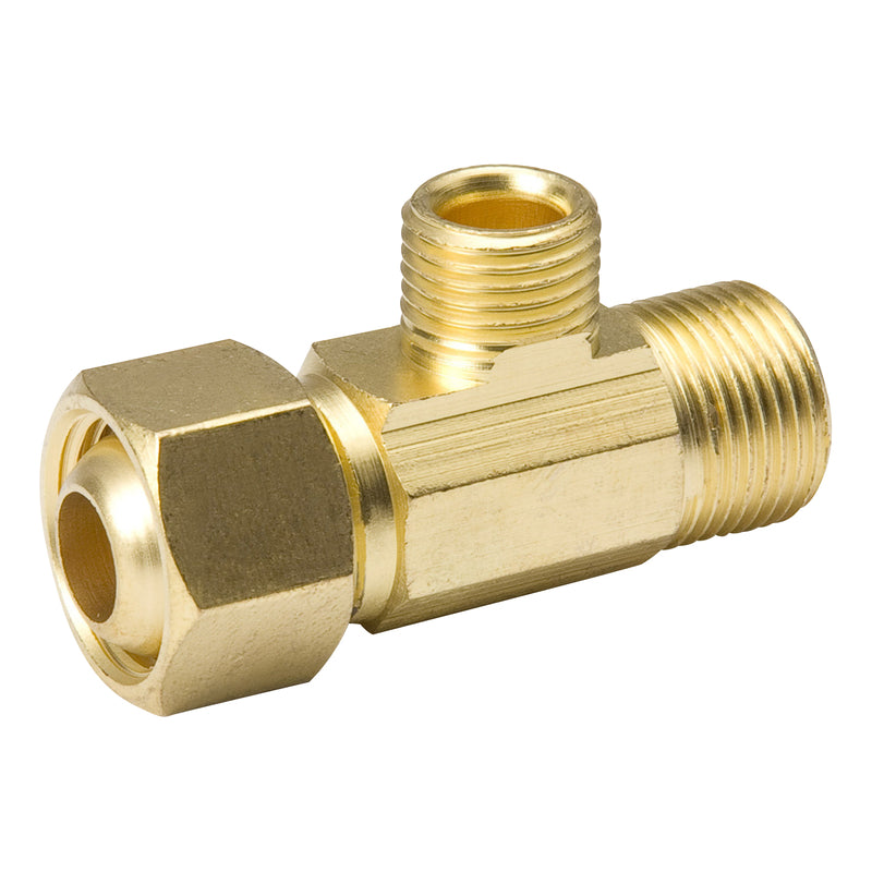 MUELLER STREAMLINE COMPANY, BK Products ProLine 3/8 in. Compression Sizes X 3/8 in. D MPT Brass Tee