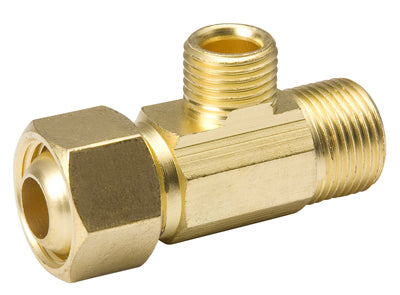 MUELLER STREAMLINE COMPANY, BK Products ProLine 3/8 in. Compression Sizes X 3/8 in. D MPT Brass Tee