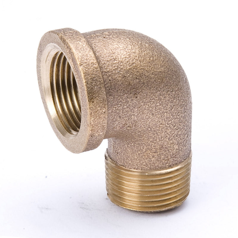 MUELLER STREAMLINE COMPANY, BK Products Southland 1/2 in. FIP Sizes X 1/2 in. D FIP Red Brass 90 Degree Street Elbow