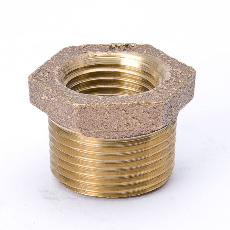 MUELLER STREAMLINE COMPANY, BK Products Southland 1/2 in. FIP Sizes X 1/4 in. D FIP Red Brass Hex Bushing