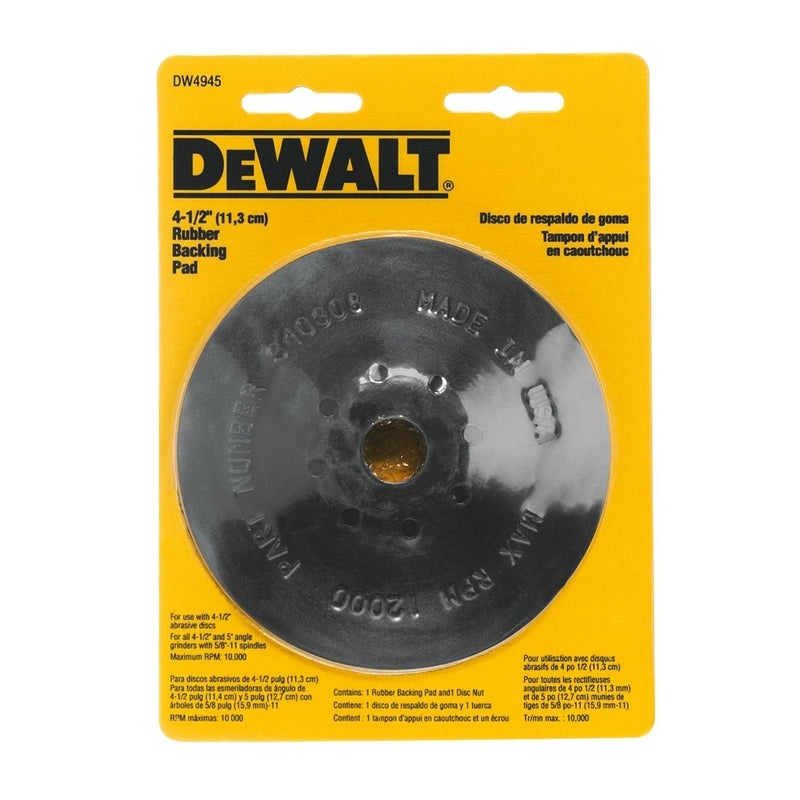 BLACK & DECKER US INC, Backing Pad Rubbr 4-1/2"