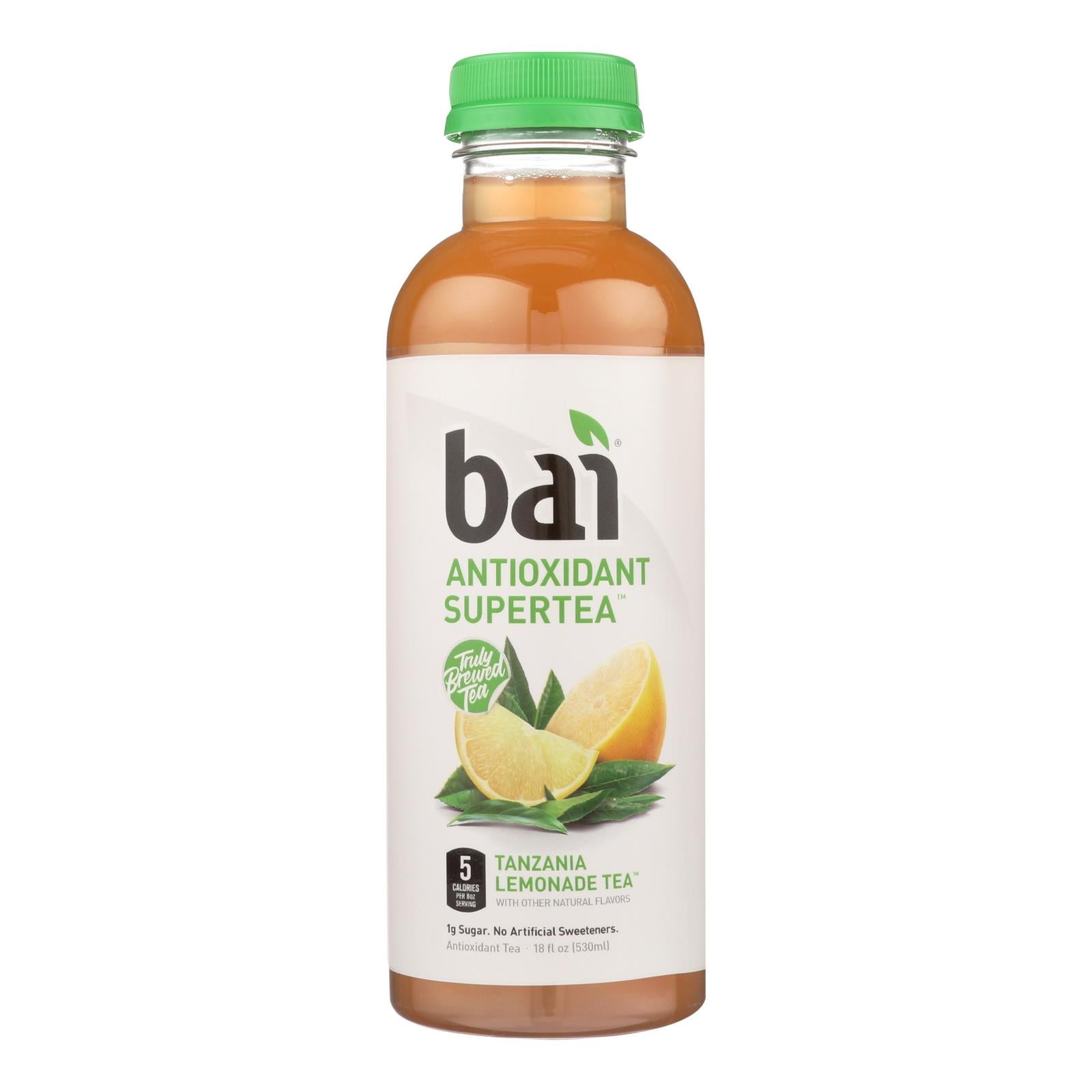 Bai, Bai Tanzania Lemonade Tea Antioxidant Supertea  - Case of 12 - 18 FZ (Pack of 12)