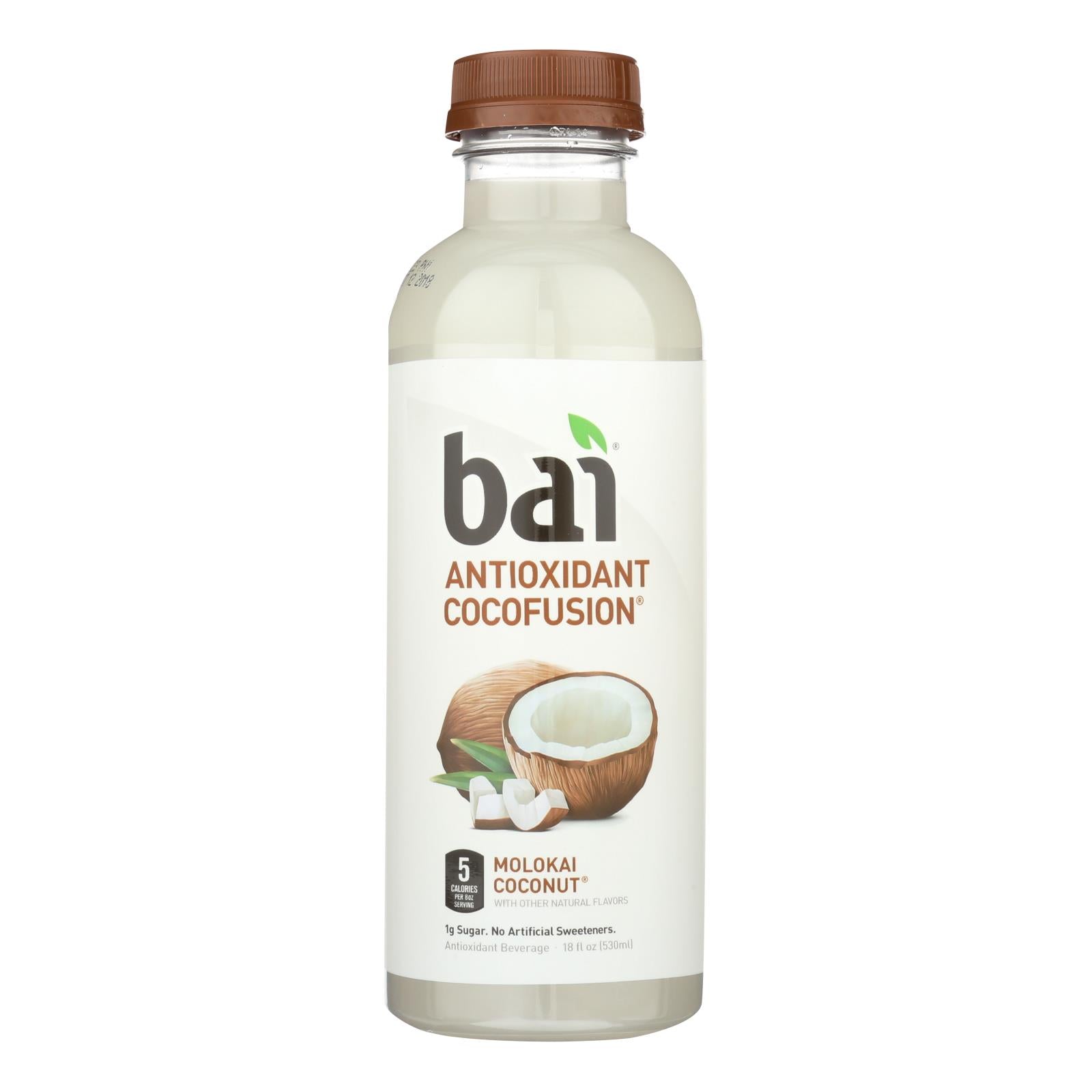 Bai, Bai® Molokai Coconut Antioxidant Beverage, Molokai Coconut - Case of 12 - 18 FZ