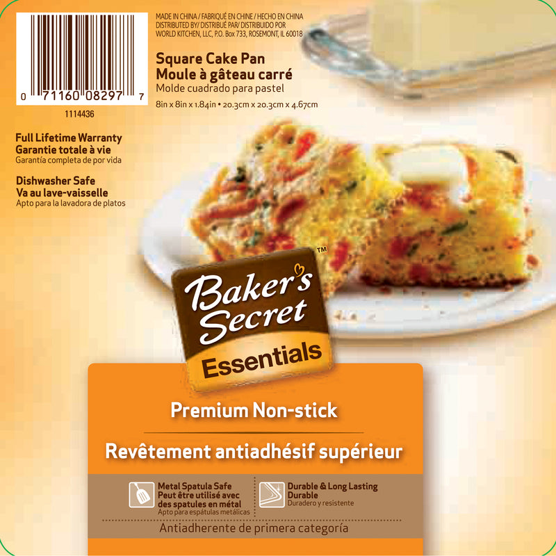 Bakers Secret, Bakers Secret 1114436 Baker's Secret® Square Cake Pan