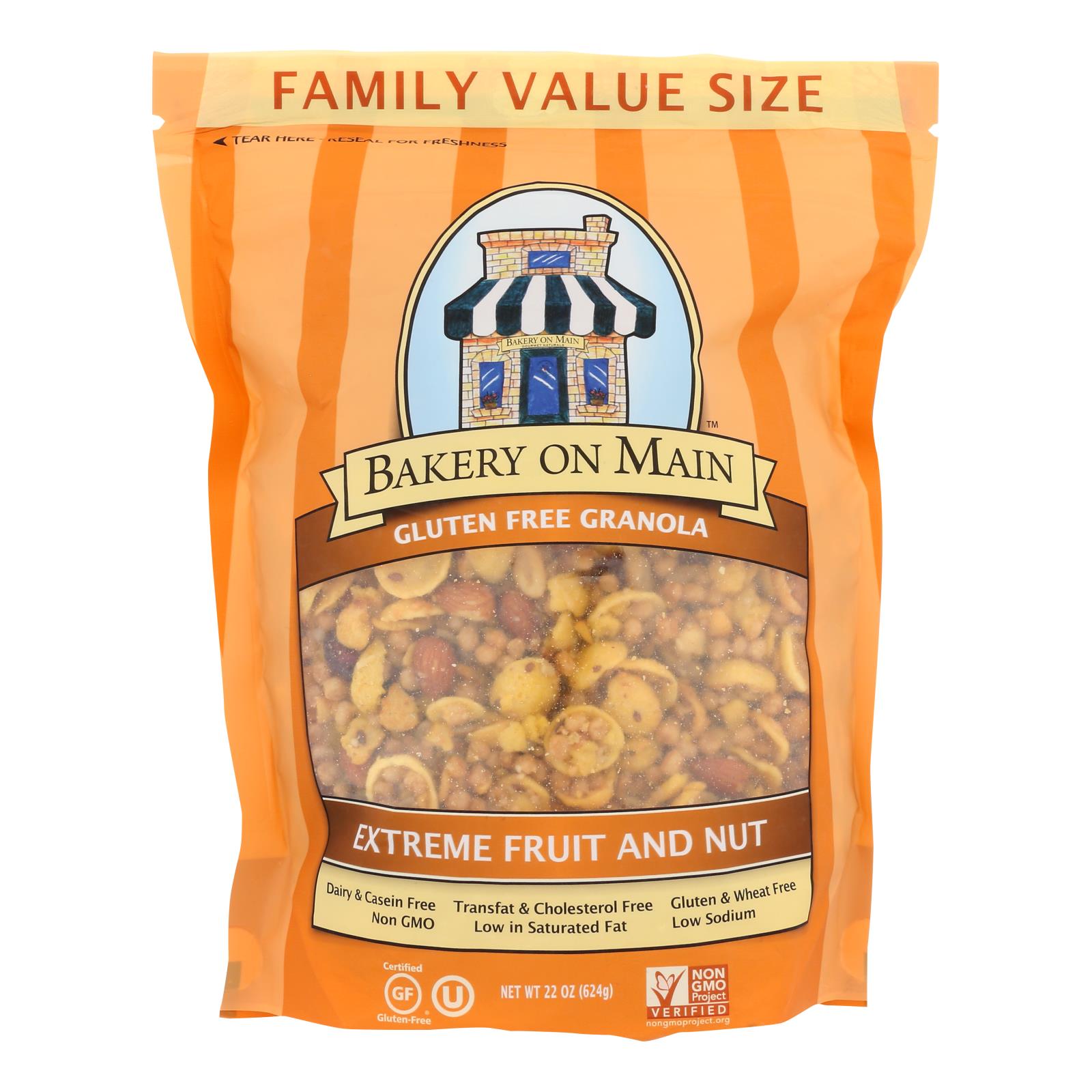Bakery On Main, Bakery On Main  Extreme Fruit and Nut Granola Cereal - Case of 4 - 22 oz. (Pack of 4)