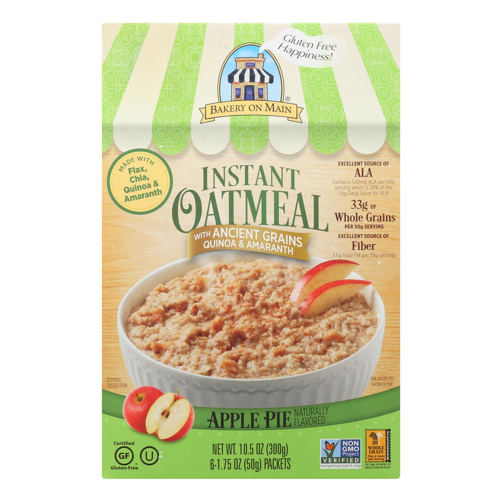 Bakery On Main, Bakery On Main Oatmeal Apple Pie - Case of 6 - 10.5 oz. (Pack of 6)