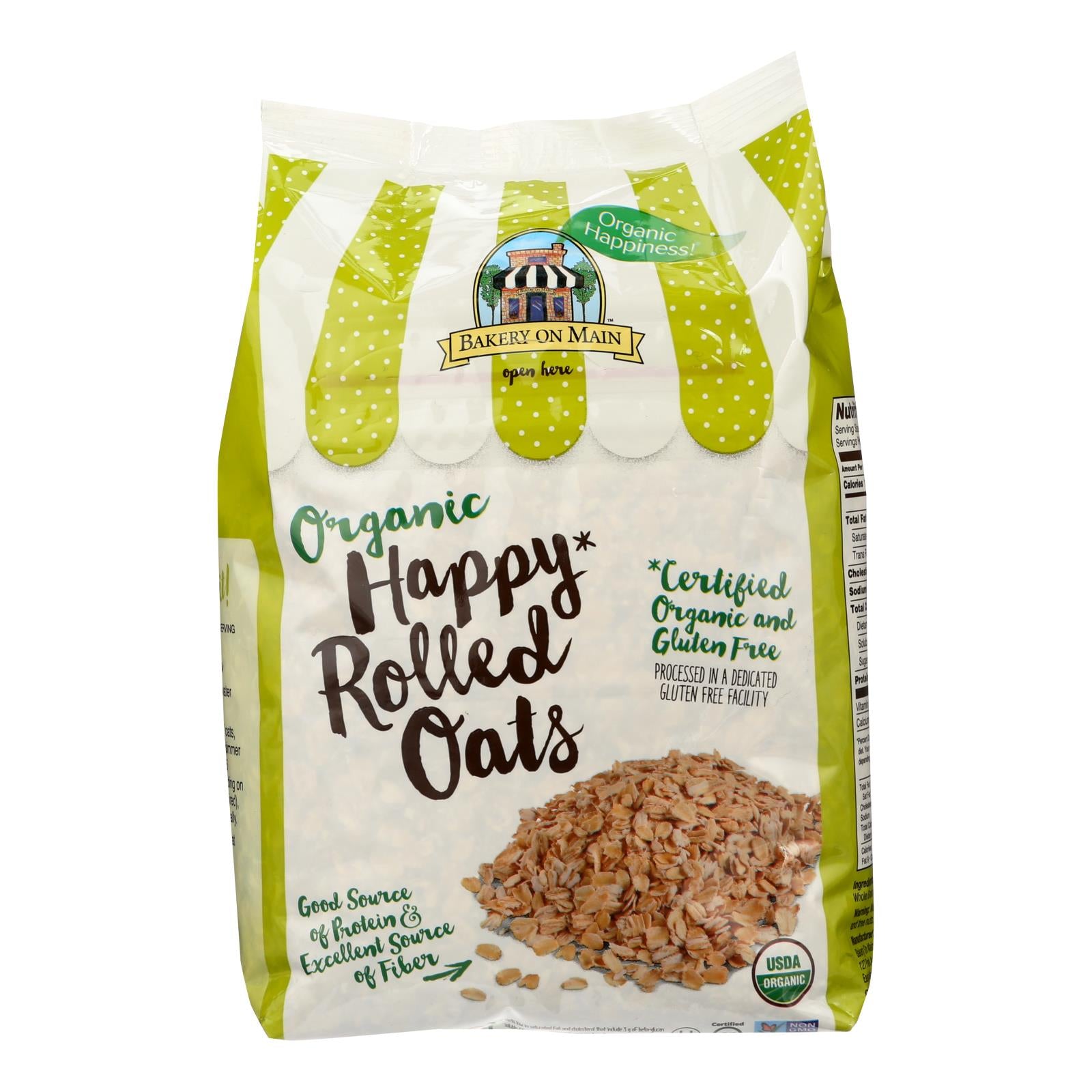 Bakery On Main, Bakery On Main Organic Happy Rolled Oats - Gluten Free - Case of 4 - 24 oz (Pack of 4)