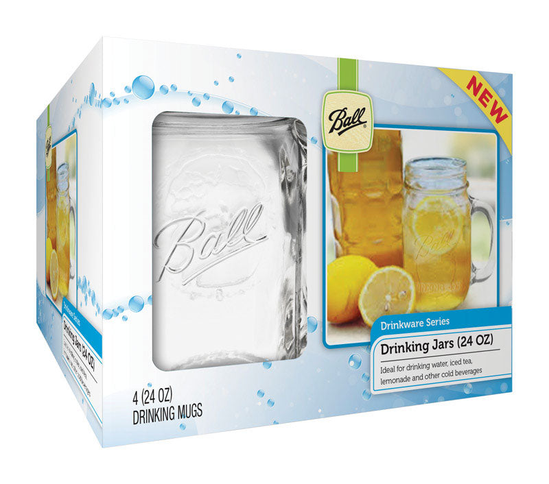 RUBBERMAID INC, Ball Clear Glass Mug 4 pk (Pack of 3)