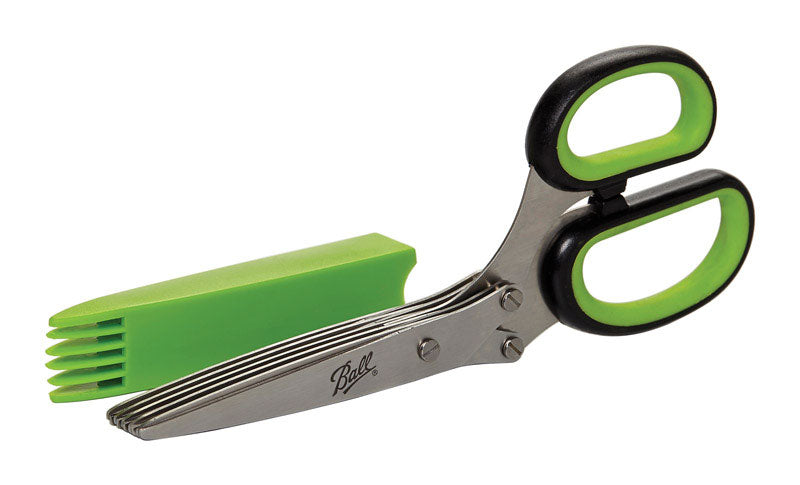 RUBBERMAID INC, Ball  Green/Black  Stainless Steel  Herb Scissors  1 pc.