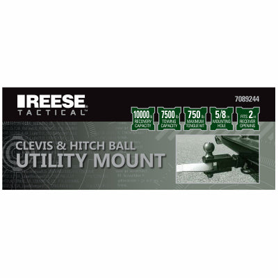 Reese, Ball Mount With Clevis & Hitch, Stainless Steel, 2-In.