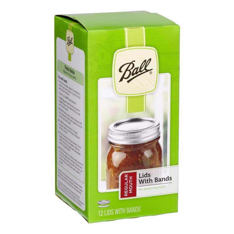 NEWELL BRANDS DISTRIBUTION LLC, Ball Regular Mouth Canning Lid 12 pk (Pack of 10)