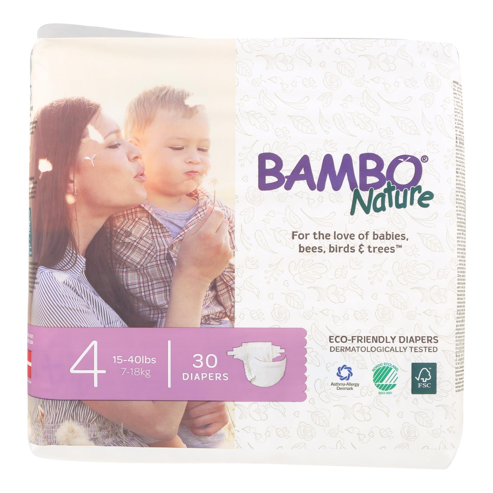 Bambo Nature, Bambo Nature Eco-Friendly Diapers  - Case of 6 - 30 CT (Pack of 6)