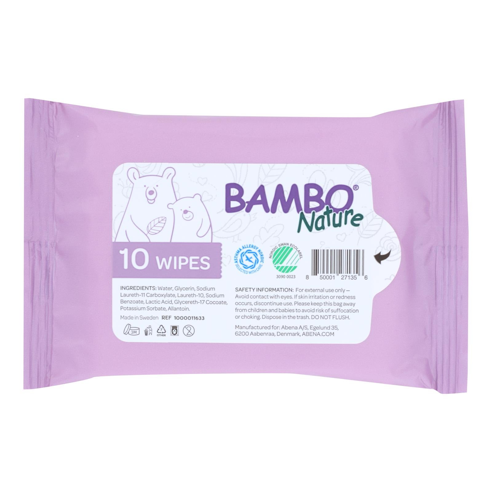 Bambo Nature, Bambo Nature - Wet Wipes Tidy Bottom - Case of 24-10 CT (Pack of 24)
