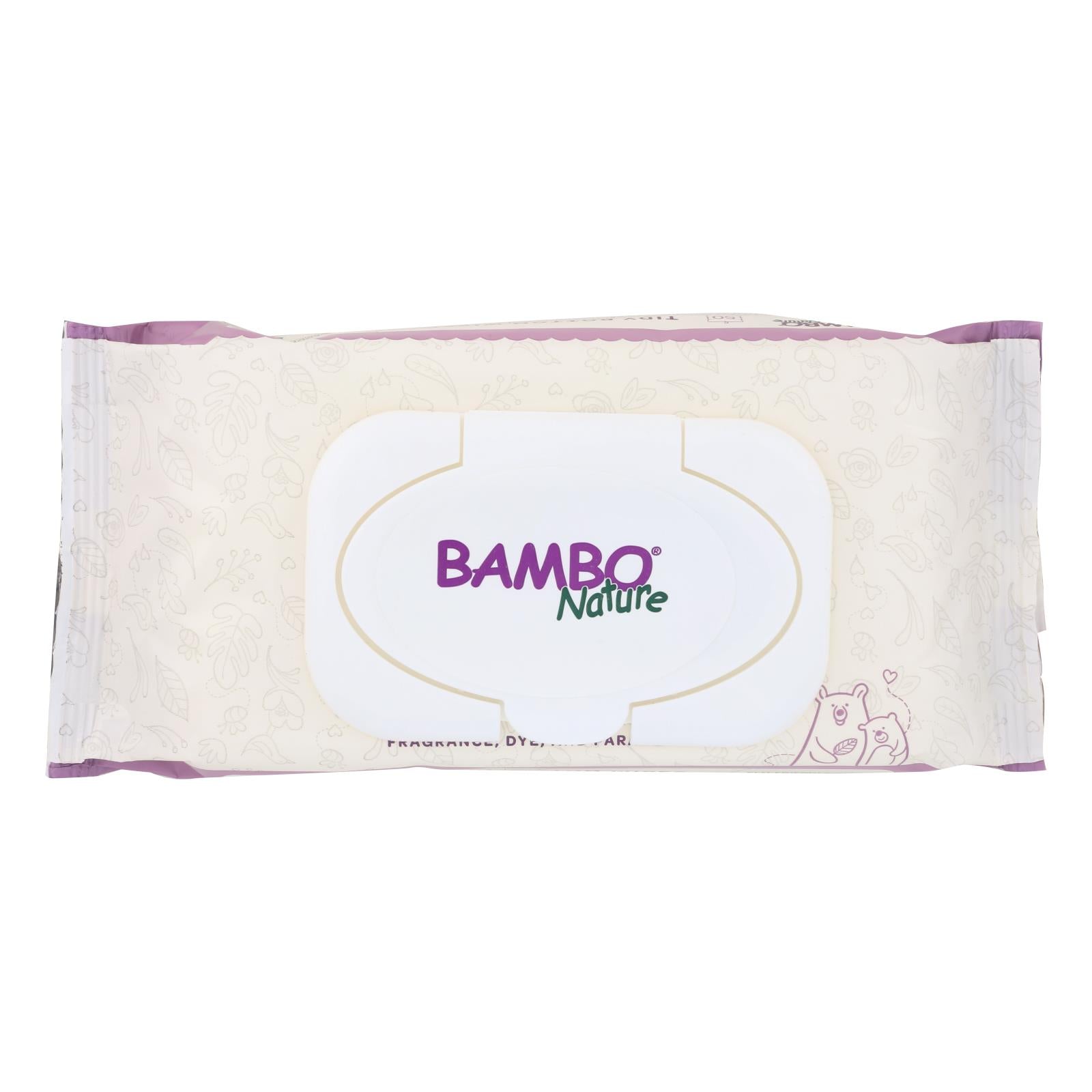 Bambo Nature, Bambo Nature - Wet Wipes Tidy Bottom - Case of 24 - 50 CT (Pack of 24)