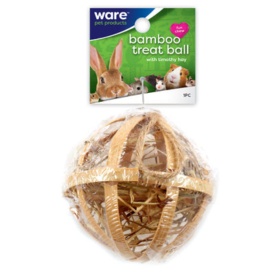 Ware Manufacturing Inc, Bamboo Treat Ball, Timothy Hay, Small Animals