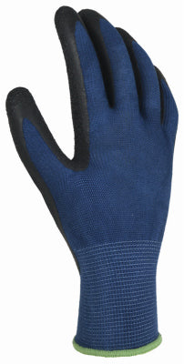 BIG TIME PRODUCTS LLC, Bamboo Work Gloves, Latex-Coated, Blue, Men's Large (Pack of 6)
