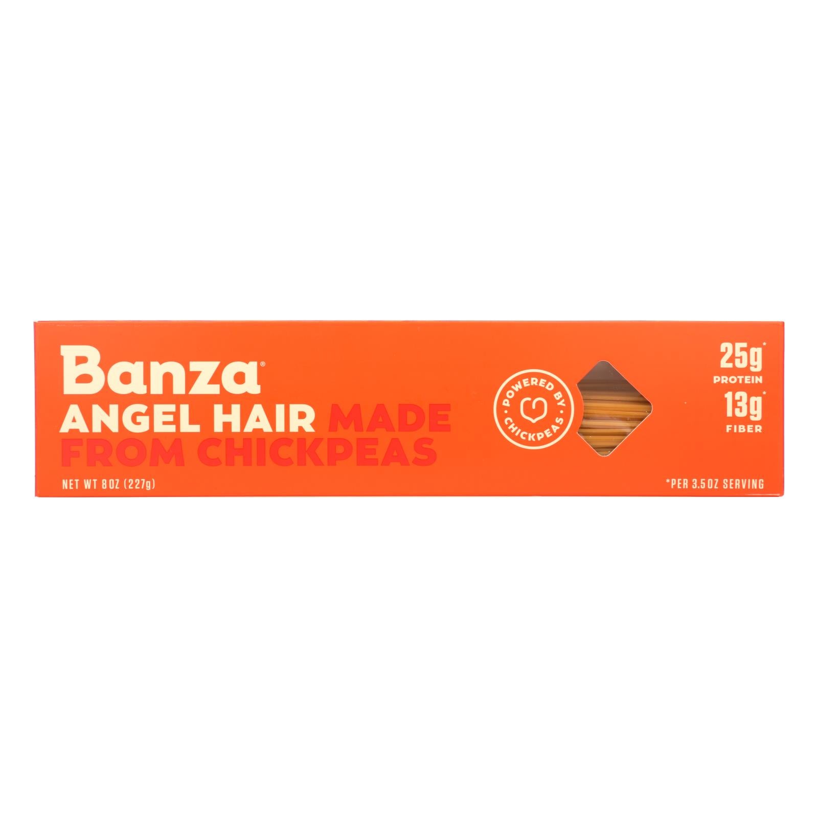 Banza, Banza Angel Hair Chickpea Pasta  - Case of 12 - 8 OZ (Pack of 12)