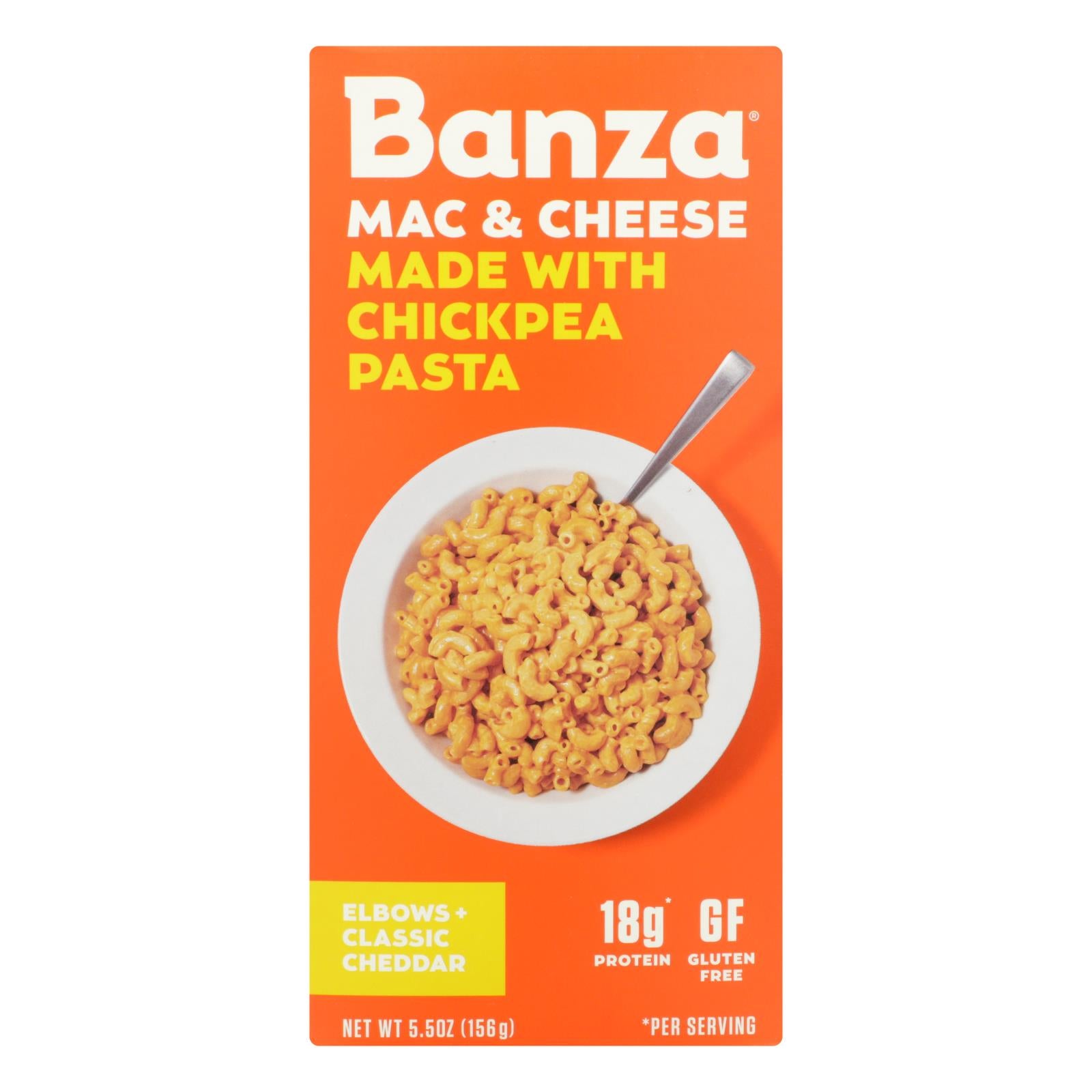 Banza, Banza - Chickpea Pasta Mac and Cheese - Classic Cheddar - Case of 6 - 5.5 oz. (Pack of 6)