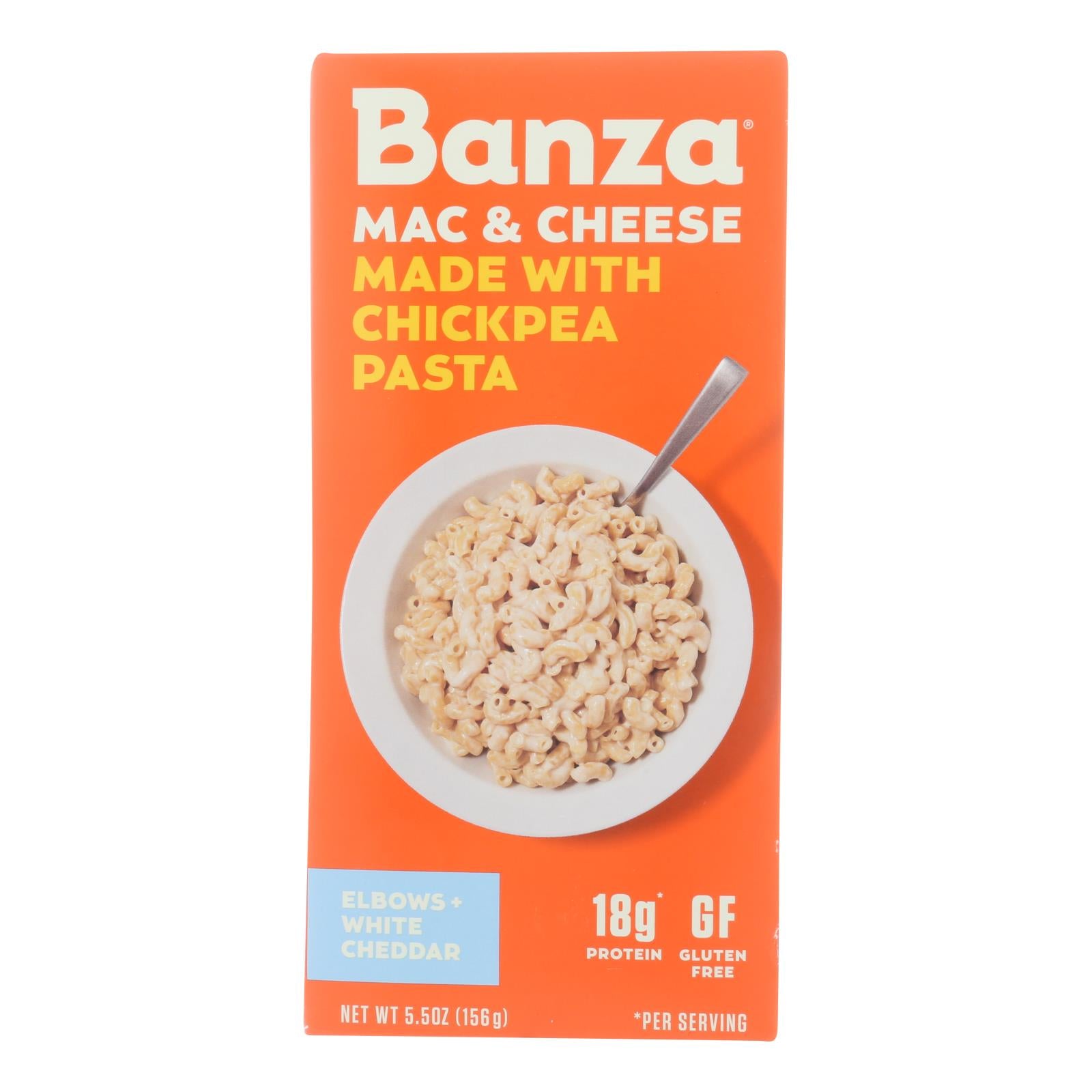 Banza, Banza - Chickpea Pasta Mac and Cheese - White Cheddar - Case of 6 - 5.5 oz. (Pack of 6)