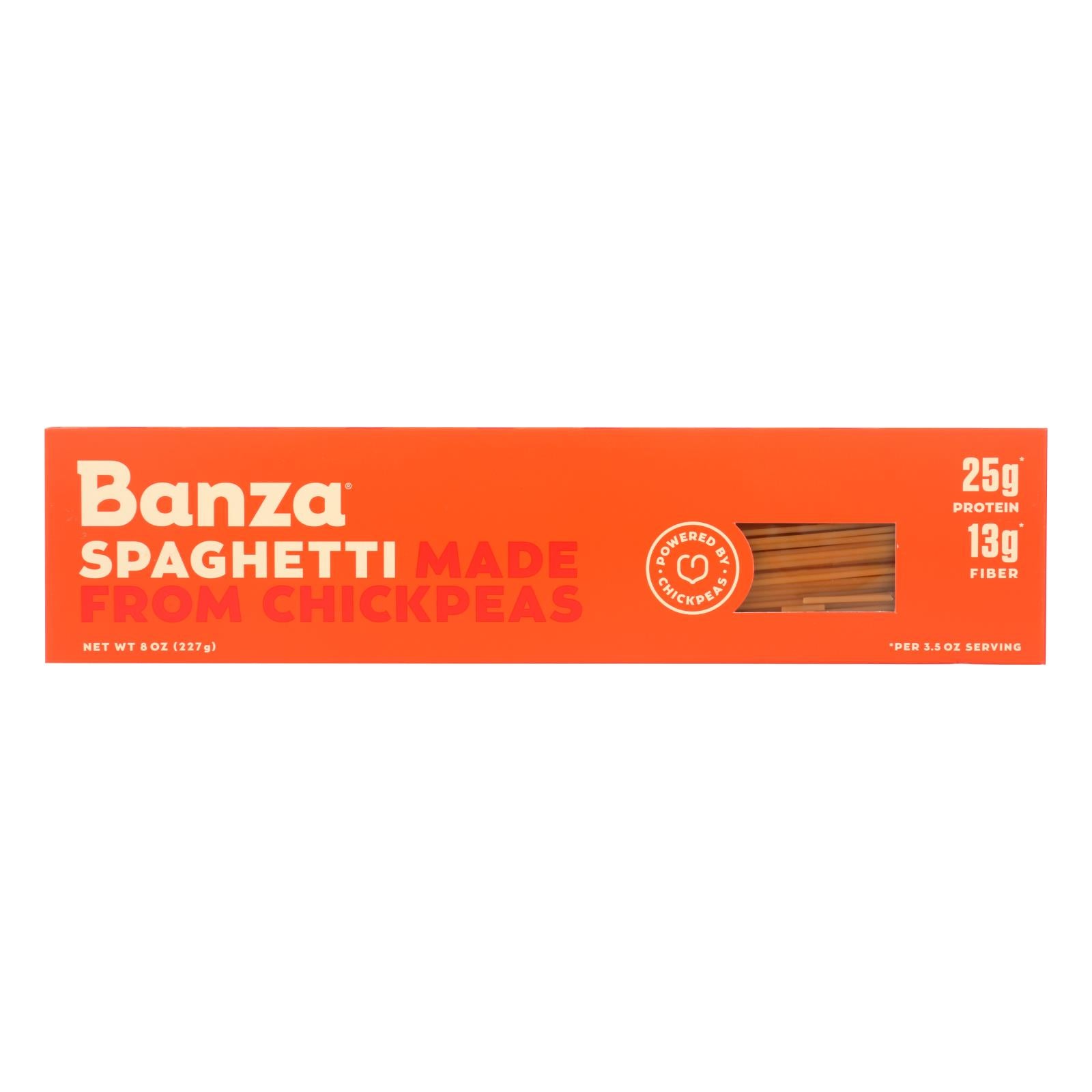 Banza, Banza - Chickpea Pasta - Spaghetti - Case of 12 - 8 oz. (Pack of 12)