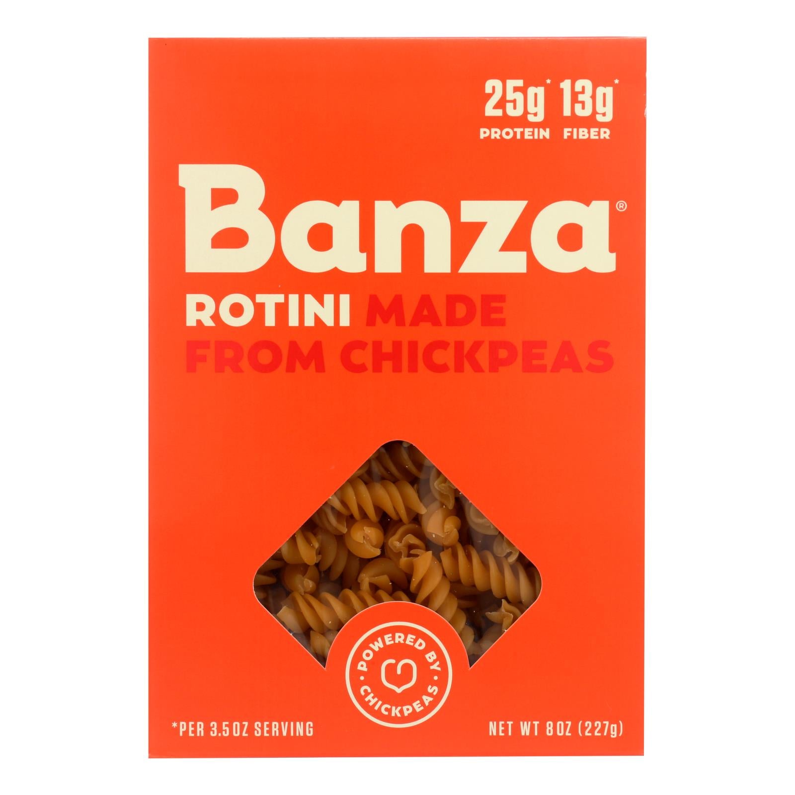 Banza, Banza - Pasta Chickpea Rotini - Case of 6 - 8 oz. (Pack of 6)