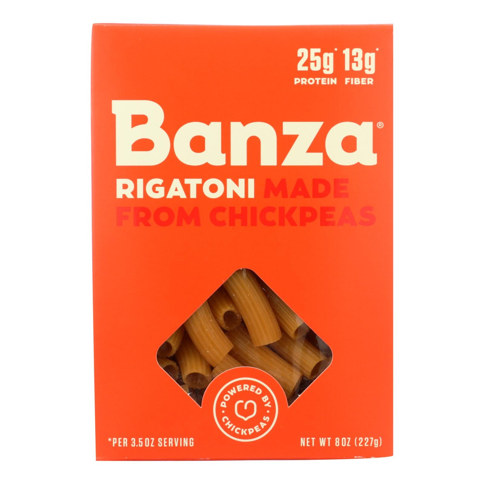 Banza, Banza Rigatoni Chickpea Pasta  - Case of 6 - 8 OZ (Pack of 6)