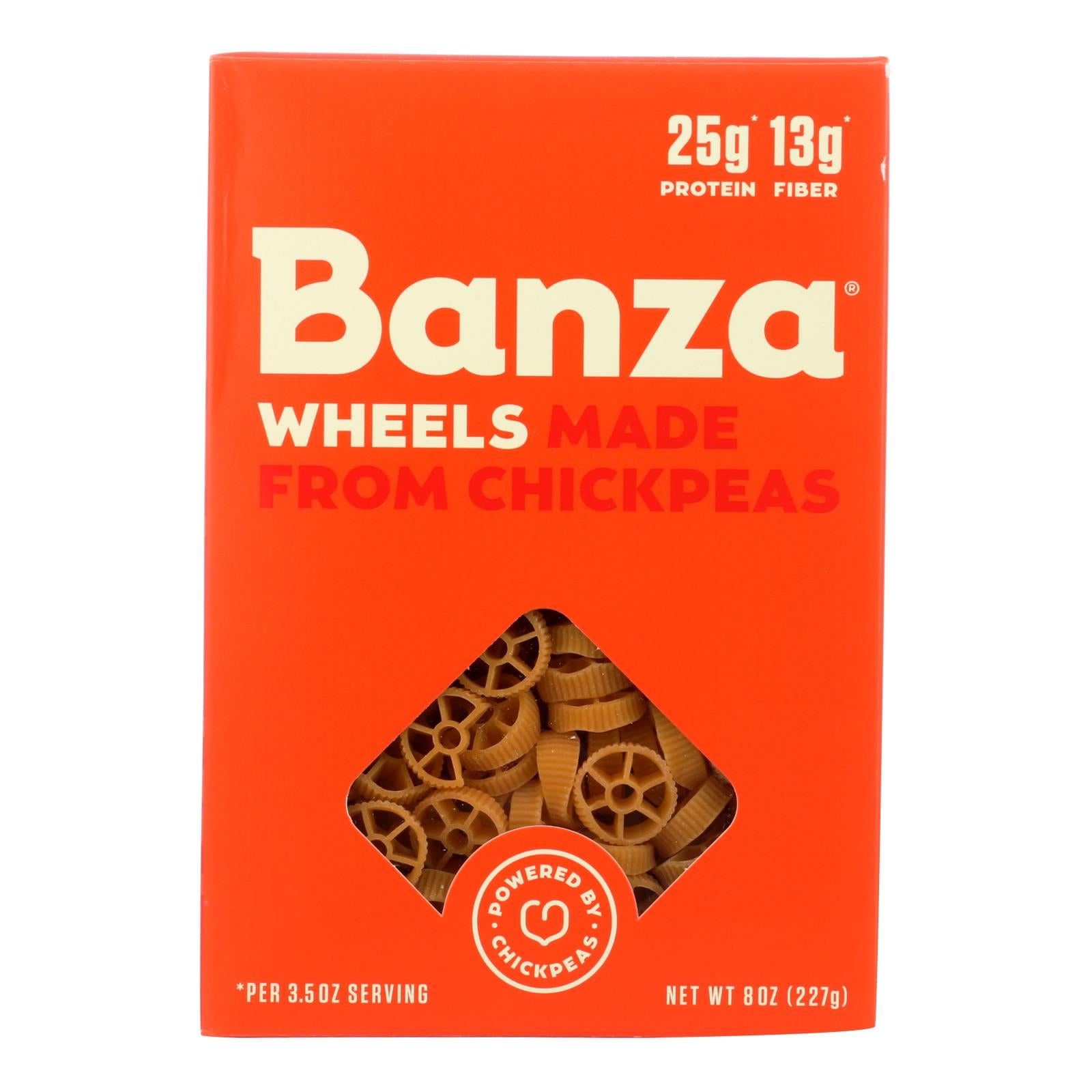 Banza, Banza Wheels Chickpea Pasta  - Case of 6 - 8 OZ (Pack of 6)