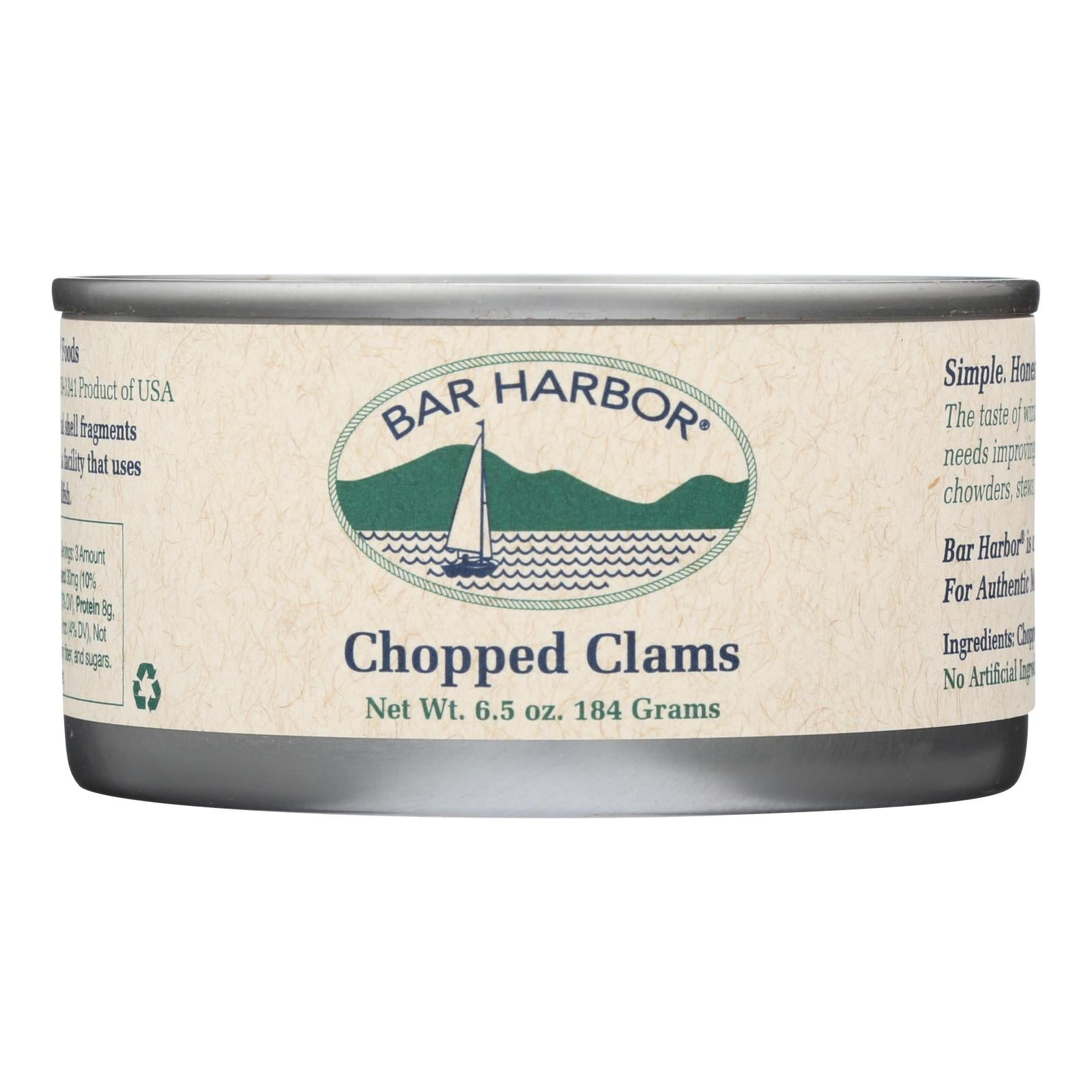 Bar Harbor, Bar Harbor - Chopped Clams - Case of 12 - 6.5 oz. (Pack of 12)