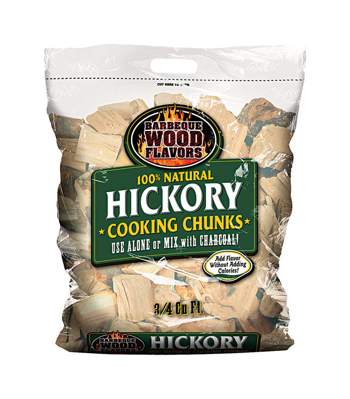 BOOM BOOM LLC, Barbeque Wood Flavors  Hickory  Cooking Chunks  0.75 cu. ft.