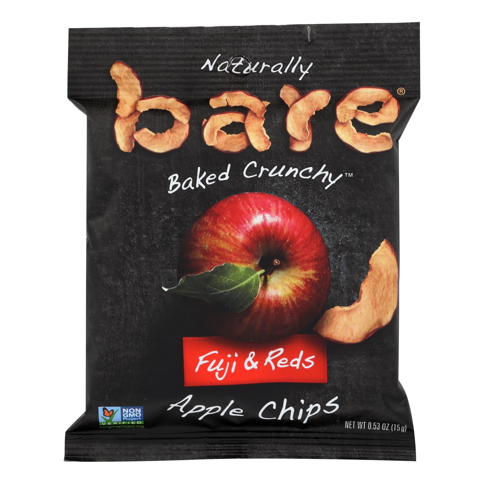 Bare Fruit, Bare Fruit All Natural Crunchy Apple Chips - Fuji Red - Case of 24 (Pack of 24)