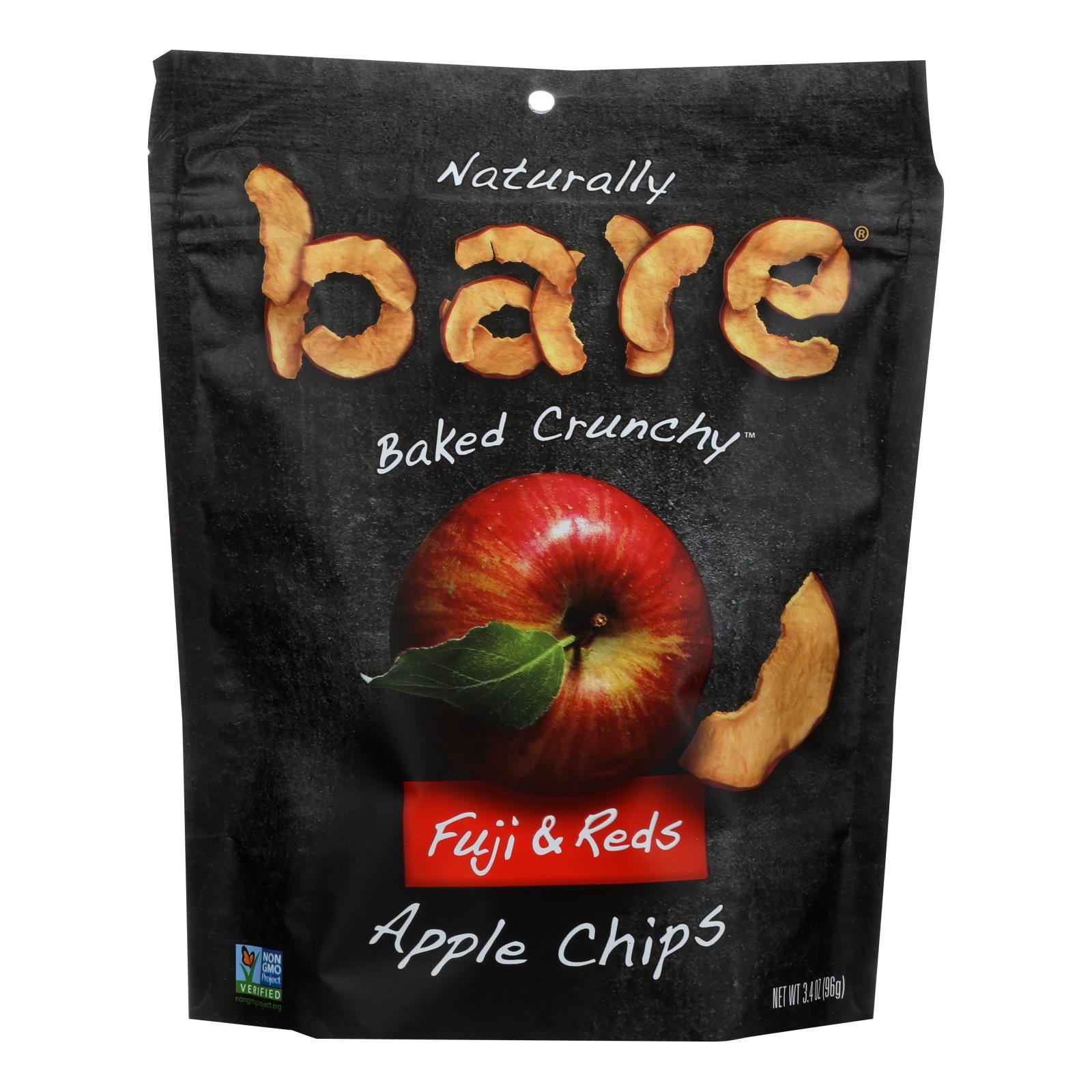 Bare Fruit, Bare Fruit Apple Chips - Fuji & Reds - Case of 12 - 3.4 oz (Pack of 12)