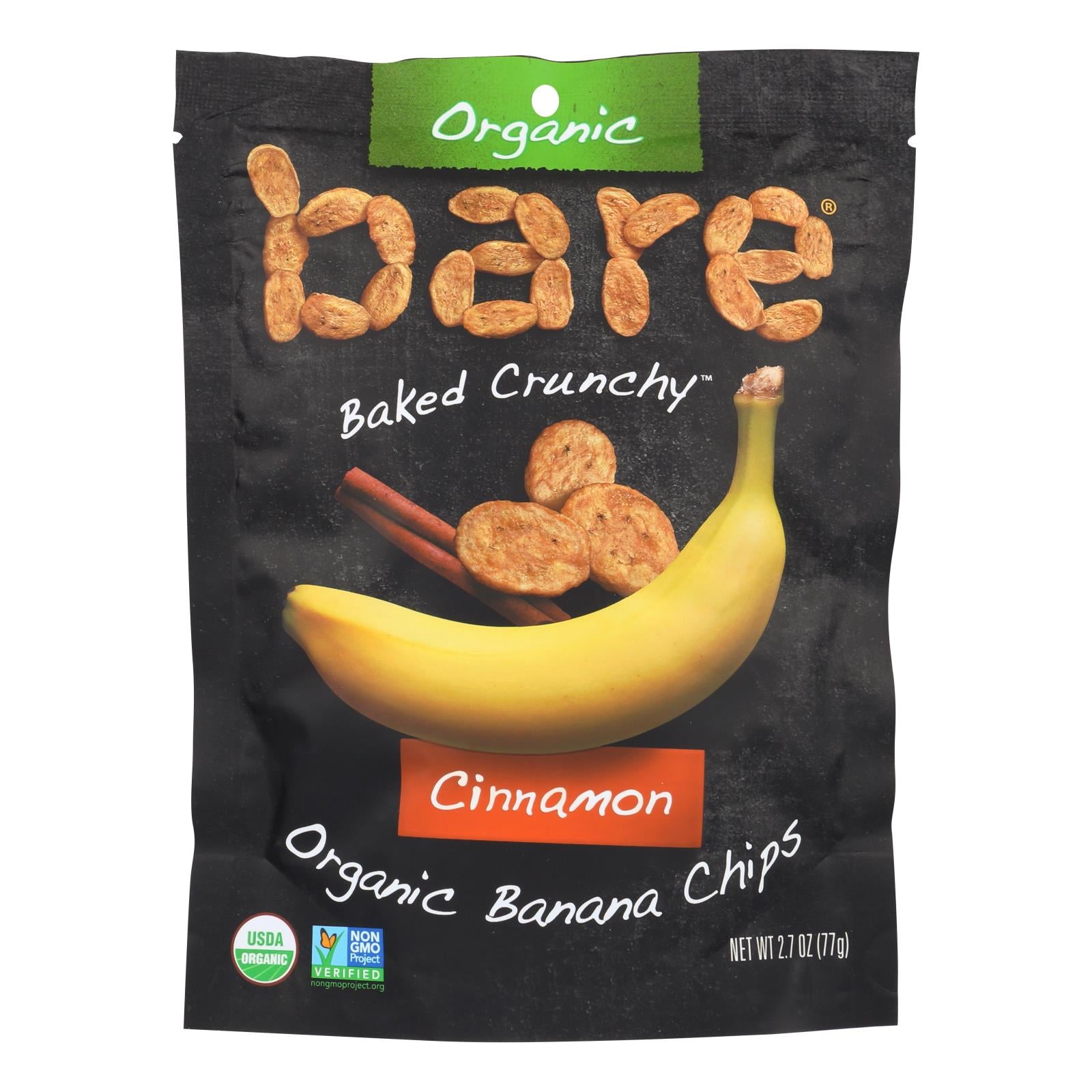 Bare Fruit, Bare Fruit Banana Chips - Cinnamon Banana - Case of 12 - 2.7 oz. (Pack of 12)