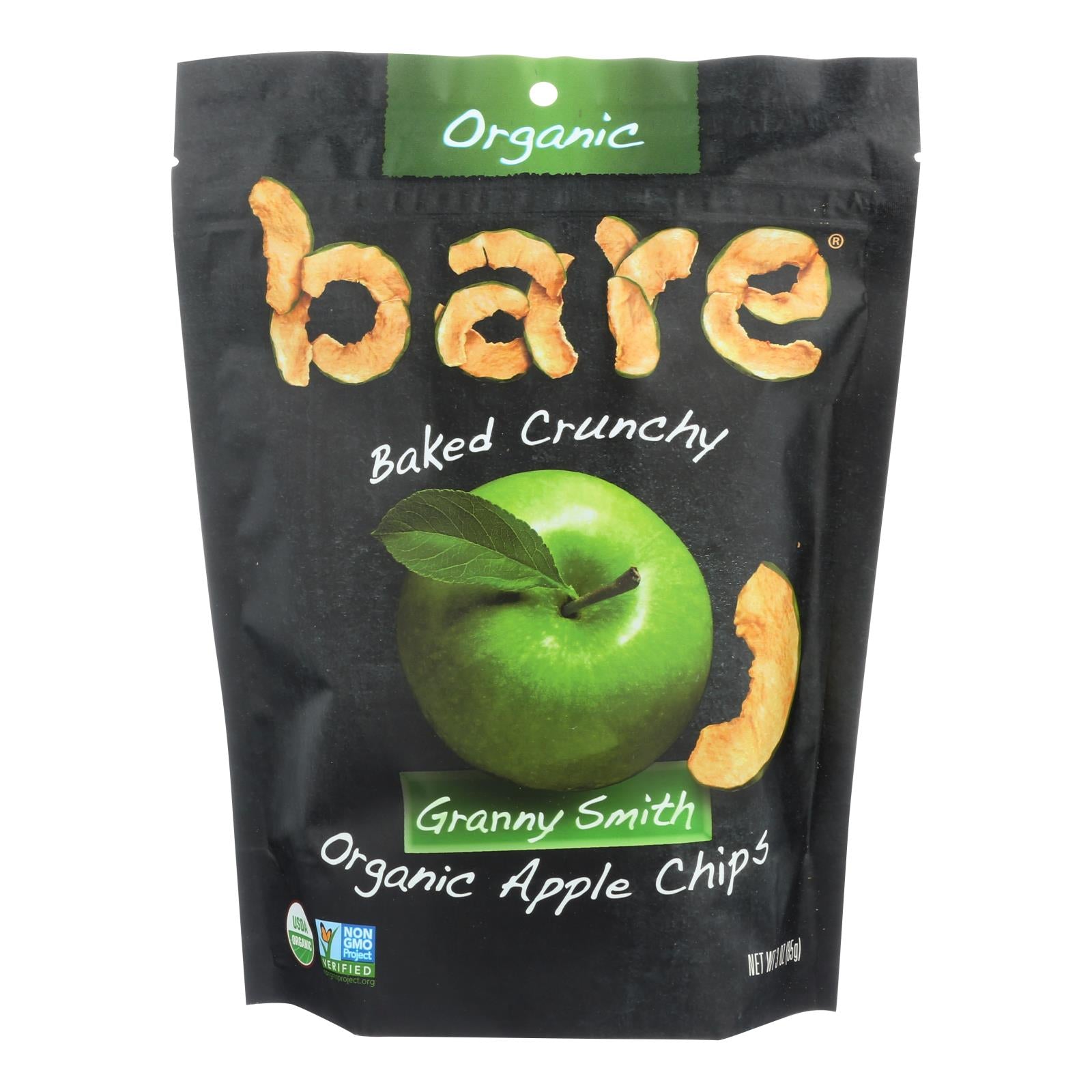 Bare Fruit, Bare Fruit Organic Bare Apple Chips - Case of 12 - 3 oz. (Pack of 12)