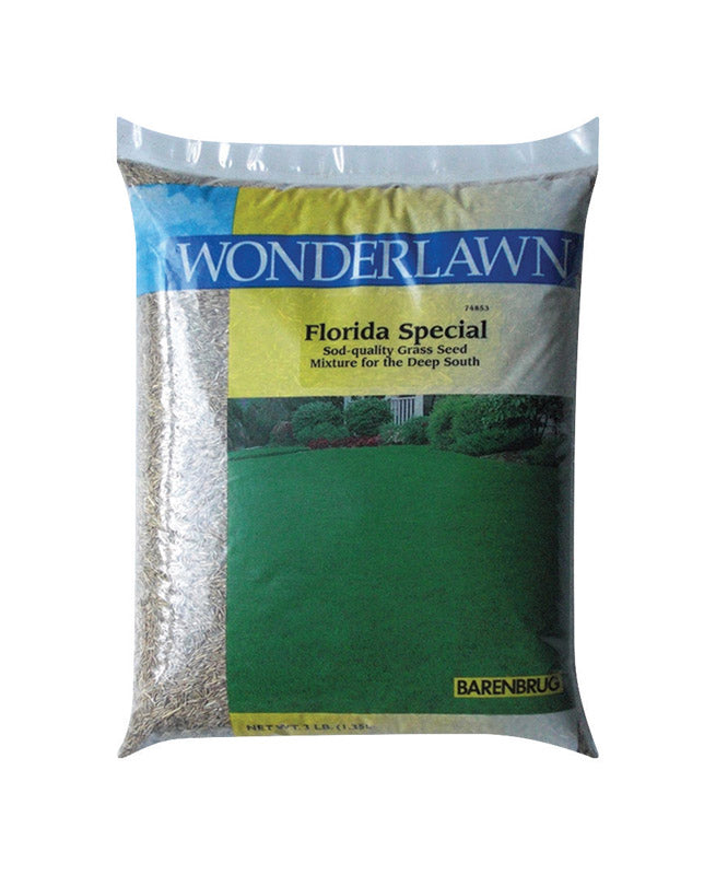 BARENBRUG USA INC, Barenbrug Wonderlawn Mixed Sun or Shade Grass Seed 3 lb