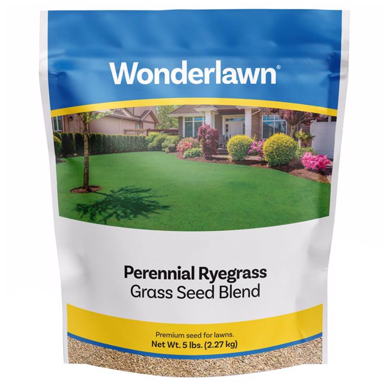 BARENBRUG USA INC, Barenbrug Wonderlawn Perennial Ryegrass Partial Shade/Sun Grass Seed 5 lb