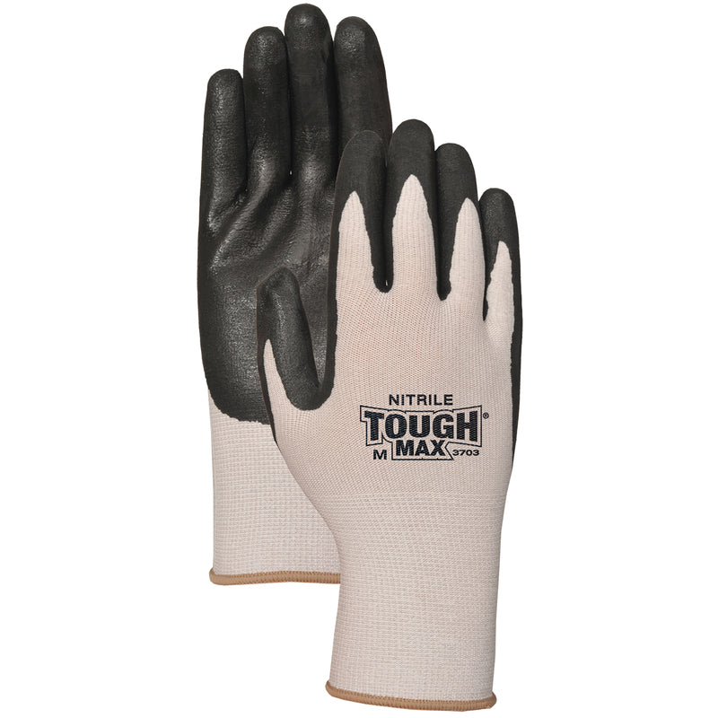 SAFETY SUPPLY CORPORATION, Bellingham Palm-dipped Work Gloves Black/Gray M 1 pair