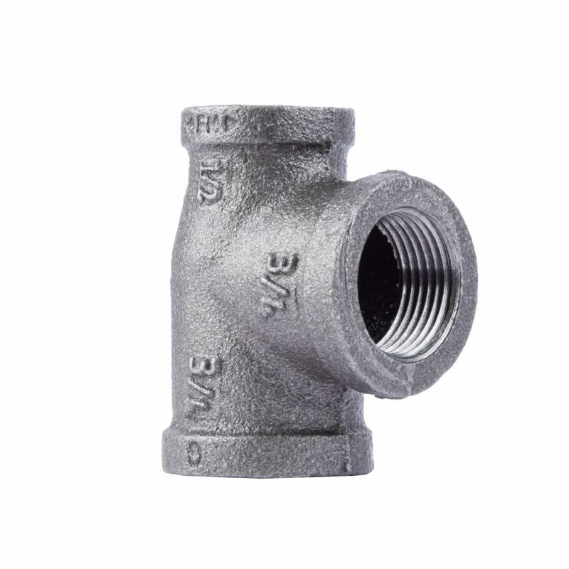 BK Products, Bk Products 3/4 In. Fpt  X 1/2 In. Dia. Fpt Black Malleable Iron Reducing Tee