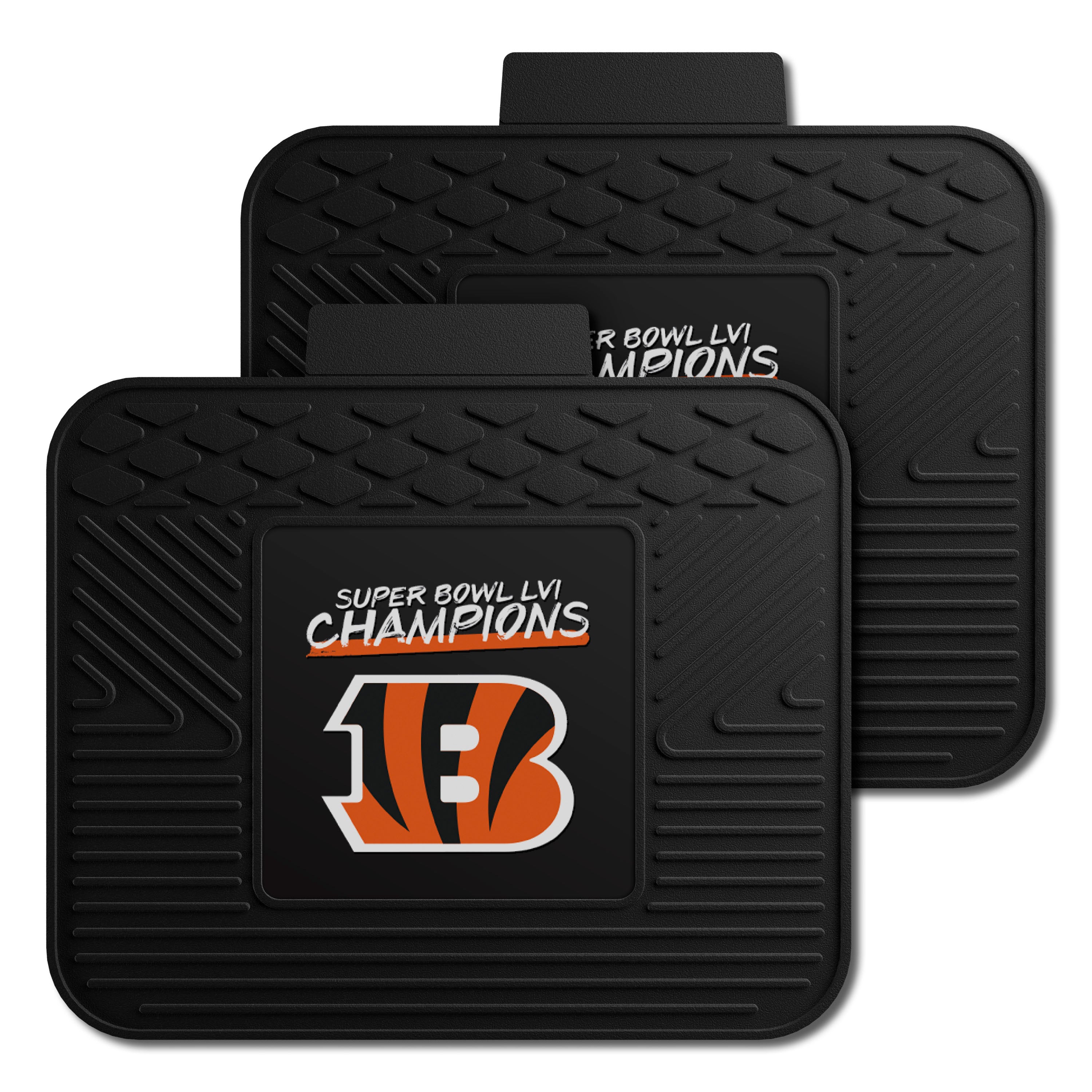 Sports Licensing Solutions, Cincinnati Bengals Super Bowl LVI Back Seat Car Utility Mats - 2 Piece Set