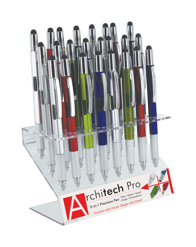 DM MERCHANDISING INC, DM Merchandising PEN 5-in-1 Architect Pen Steel 24 pk (Pack of 24)
