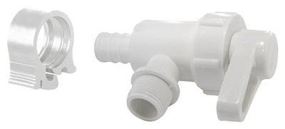 ELKHART SUPPLY CORP, Flair-It PexLock 1/2 in. PEX X 3/8 in. Compression Plastic Angle Stop Valve