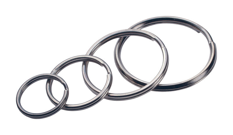 HILLMAN GROUP RSC, Hillman Tempered Steel Assorted Split Rings/Cable Rings Key Ring