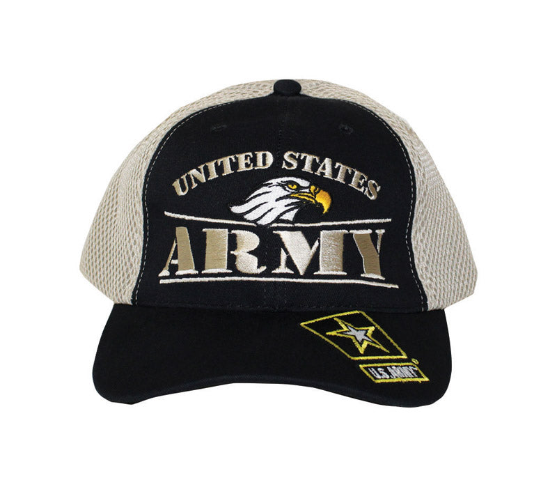 JWM WHOLESALE INC, JWM U.S. Army Logo Baseball Cap Black One Size Fits All (Pack of 6)