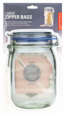 KIKKERLAND DESIGN INC, KIKKERLAND 0.1 in. W X 6.9 in. L Clear Polyethylene Mason Jar Storage Bag (Pack of 24).